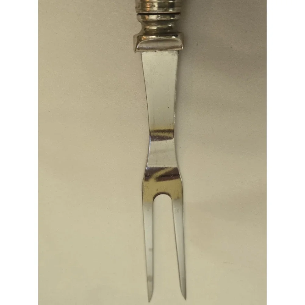 Vtg Washington Forge 2 Prong Carving Fork With Faux Antler Handle Stainless 10